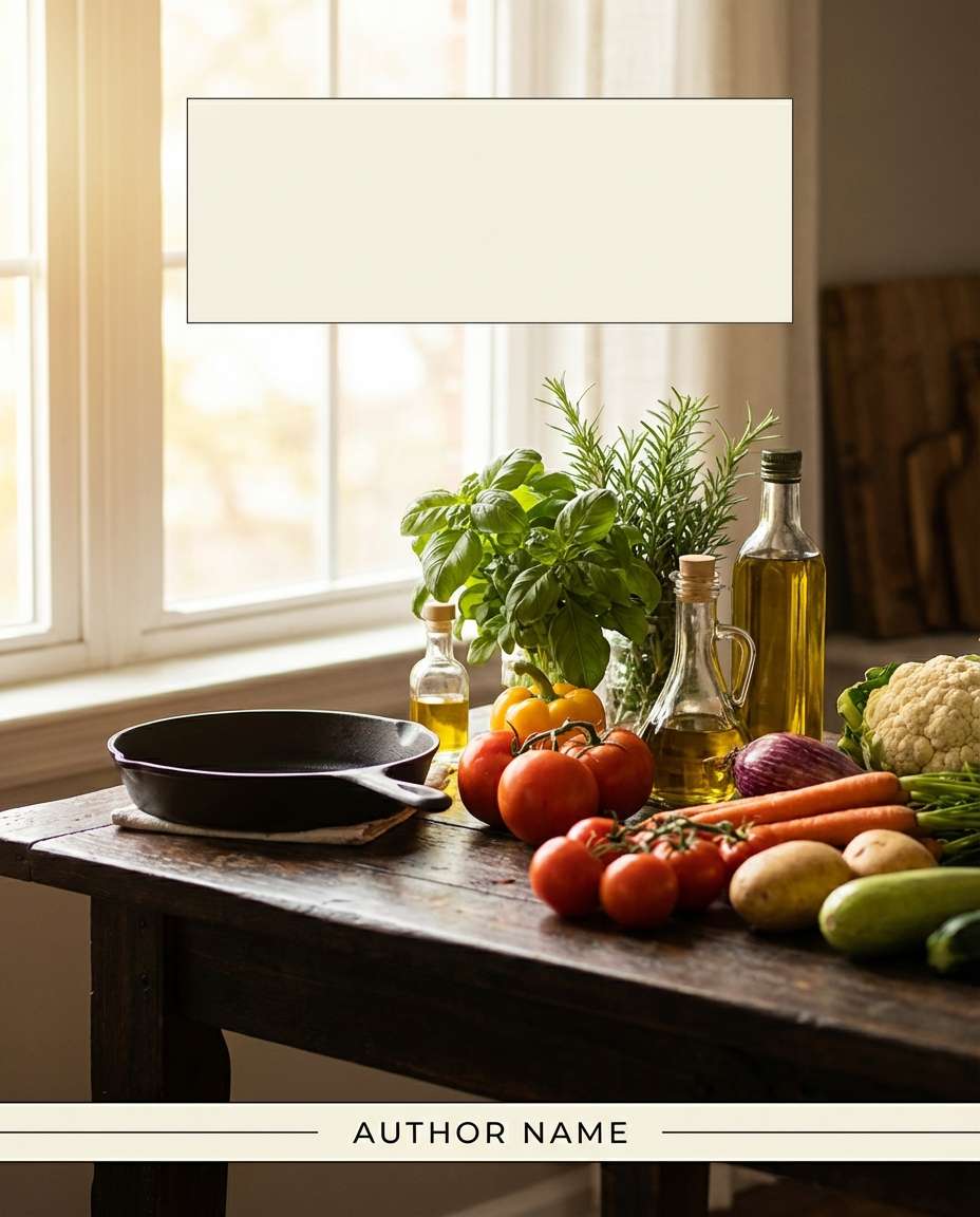 cookbook rustic table photo