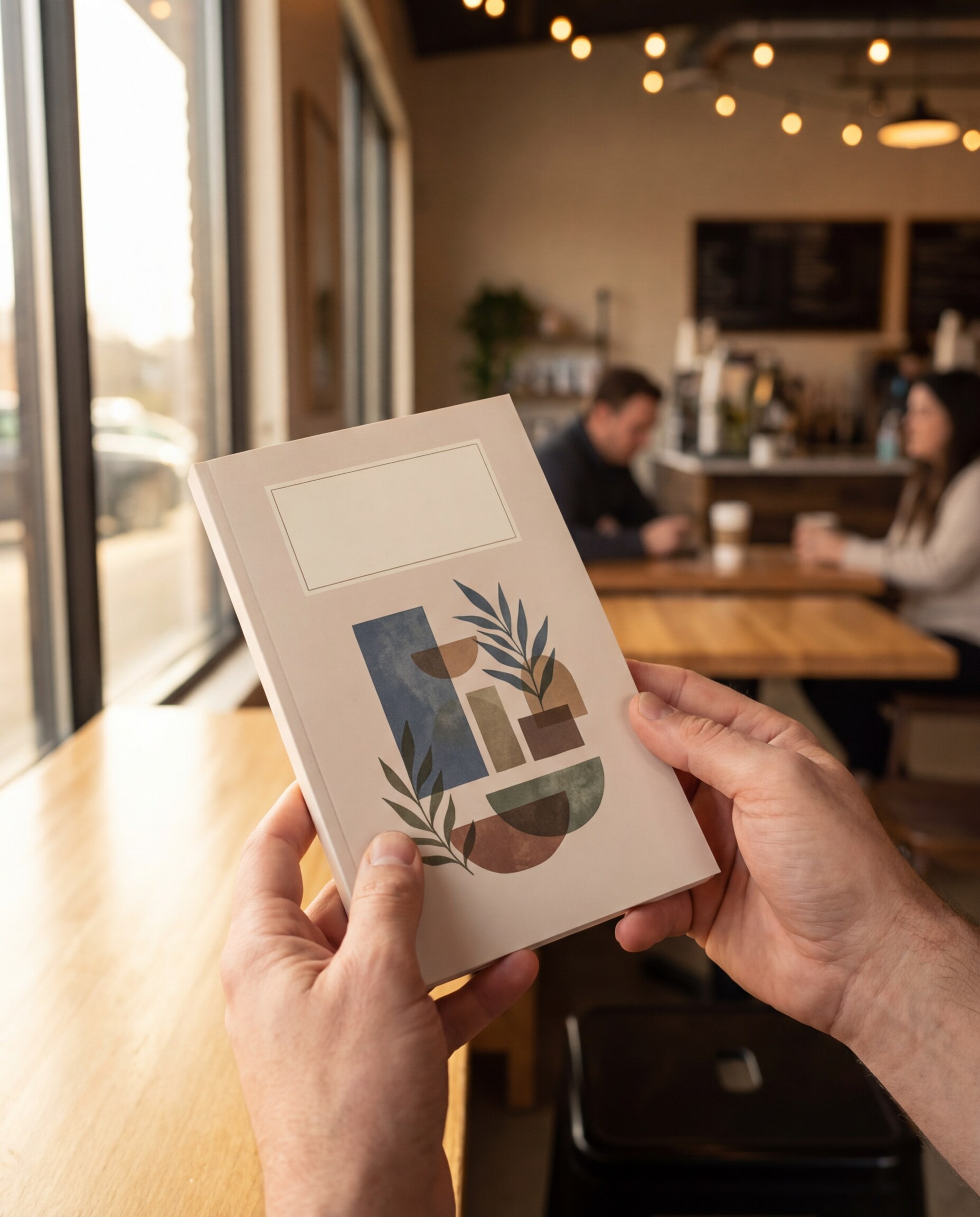 hands holding paperback photo