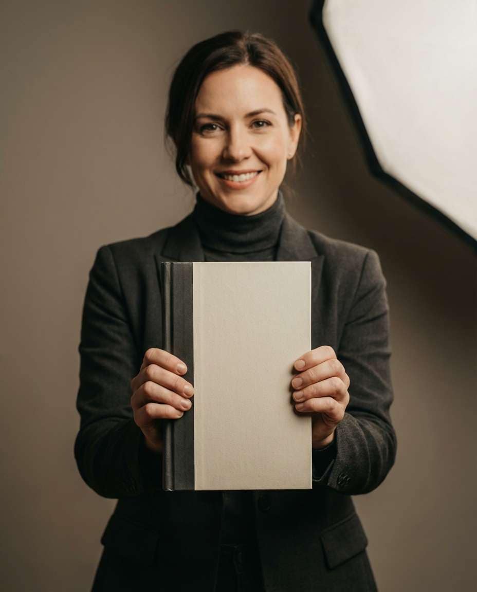 author portrait with photo