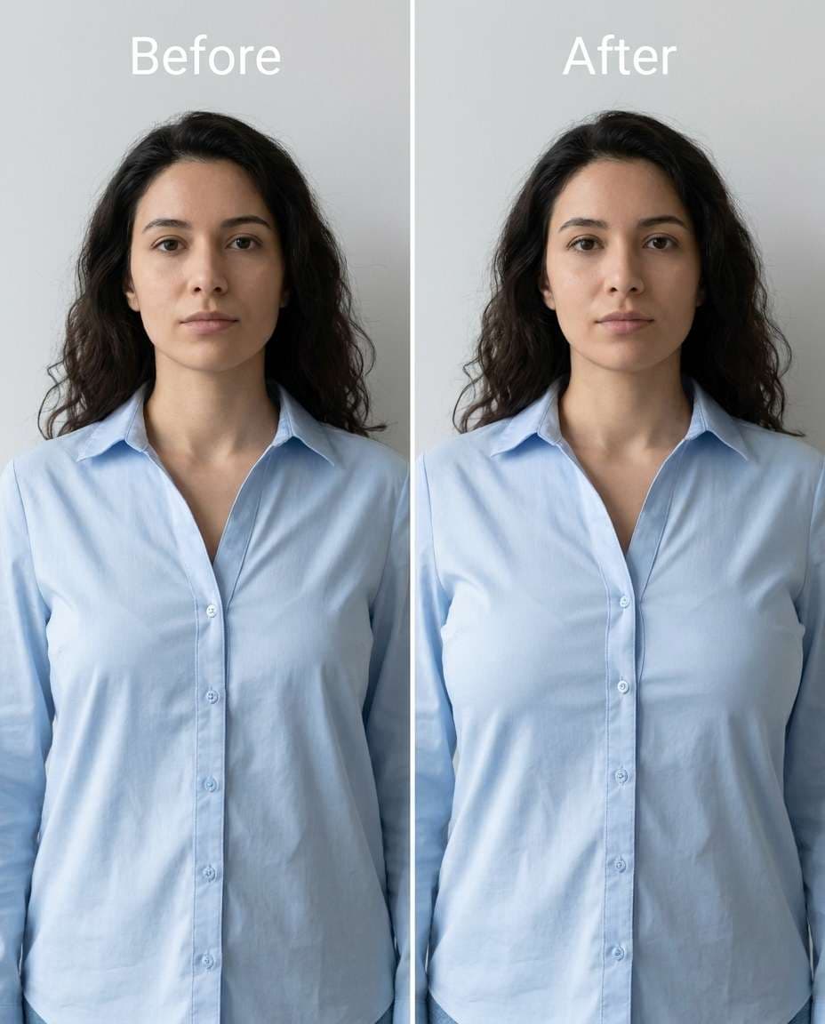 adjusted neckline spacing photo