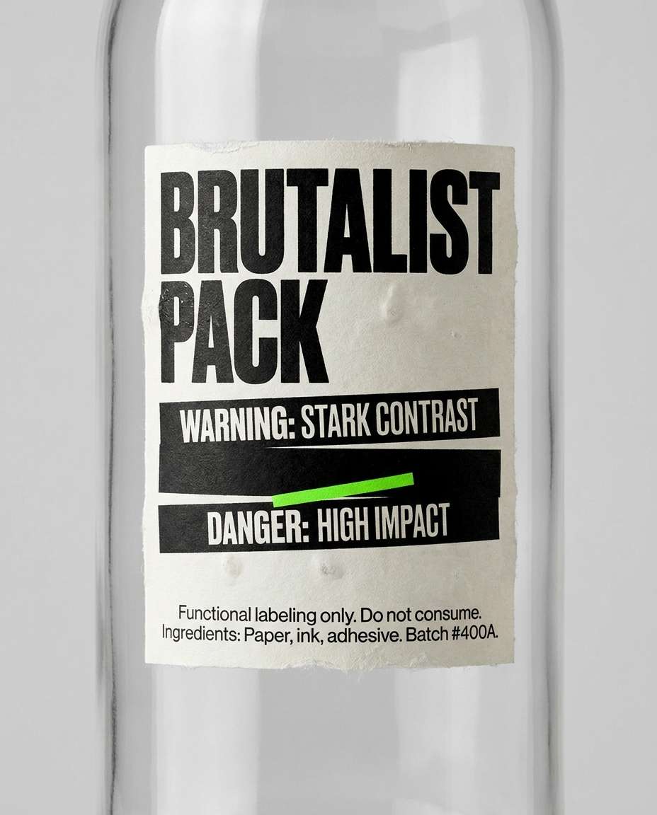 packaging label brutal photo