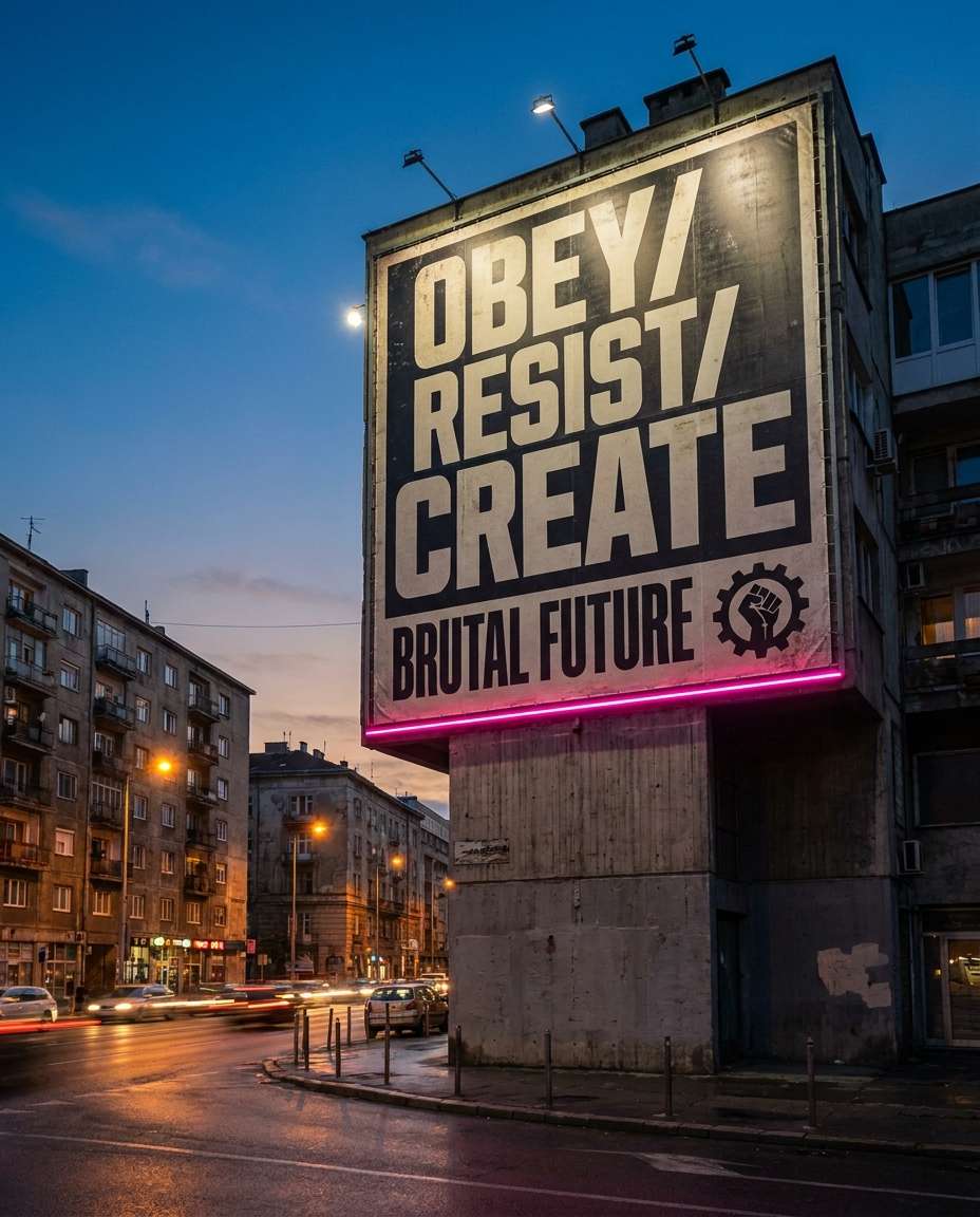 billboard brutal mock photo