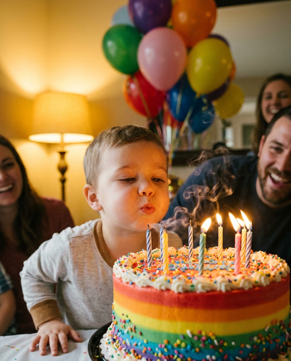 birthday candle blow photo