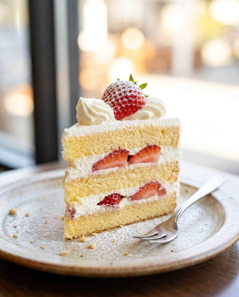 berry shortcake slice photo