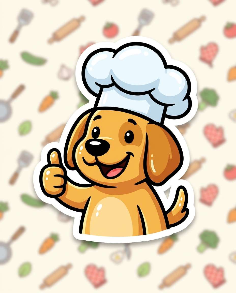 chef dog approved photo