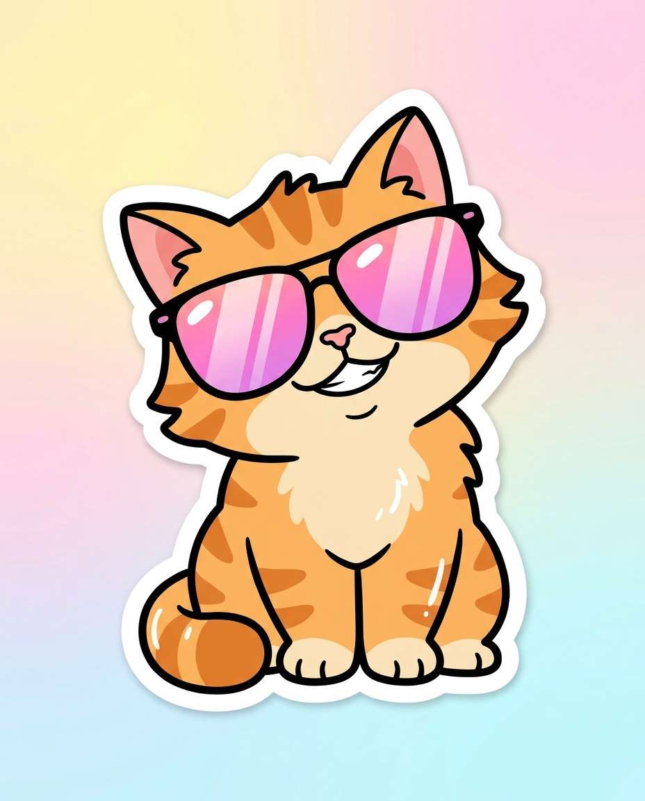 cool sunglasses cat photo