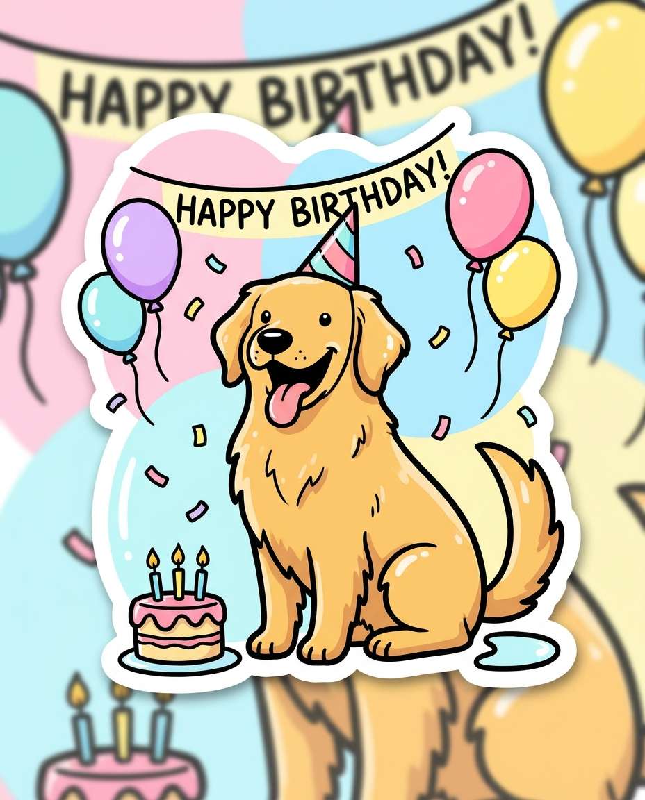 birthday party pup photo