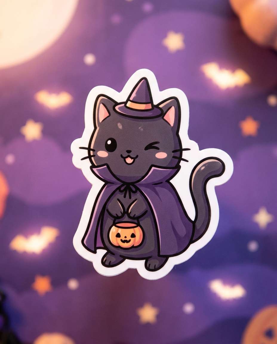 halloween cat witch photo