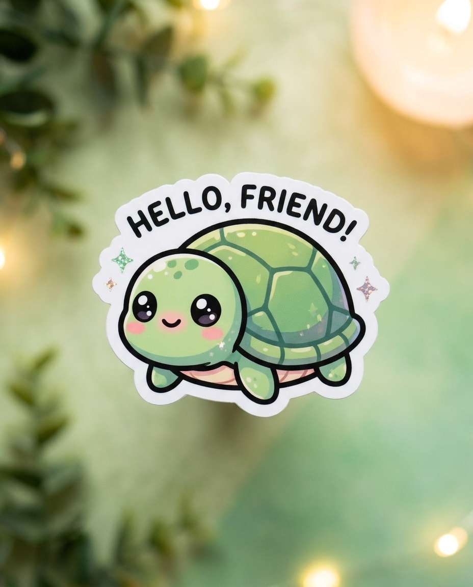 tiny turtle hello photo