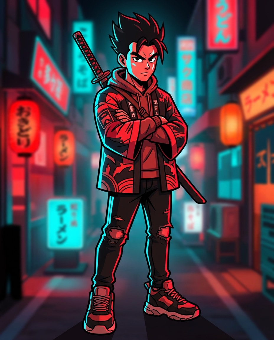 samurai street style photo