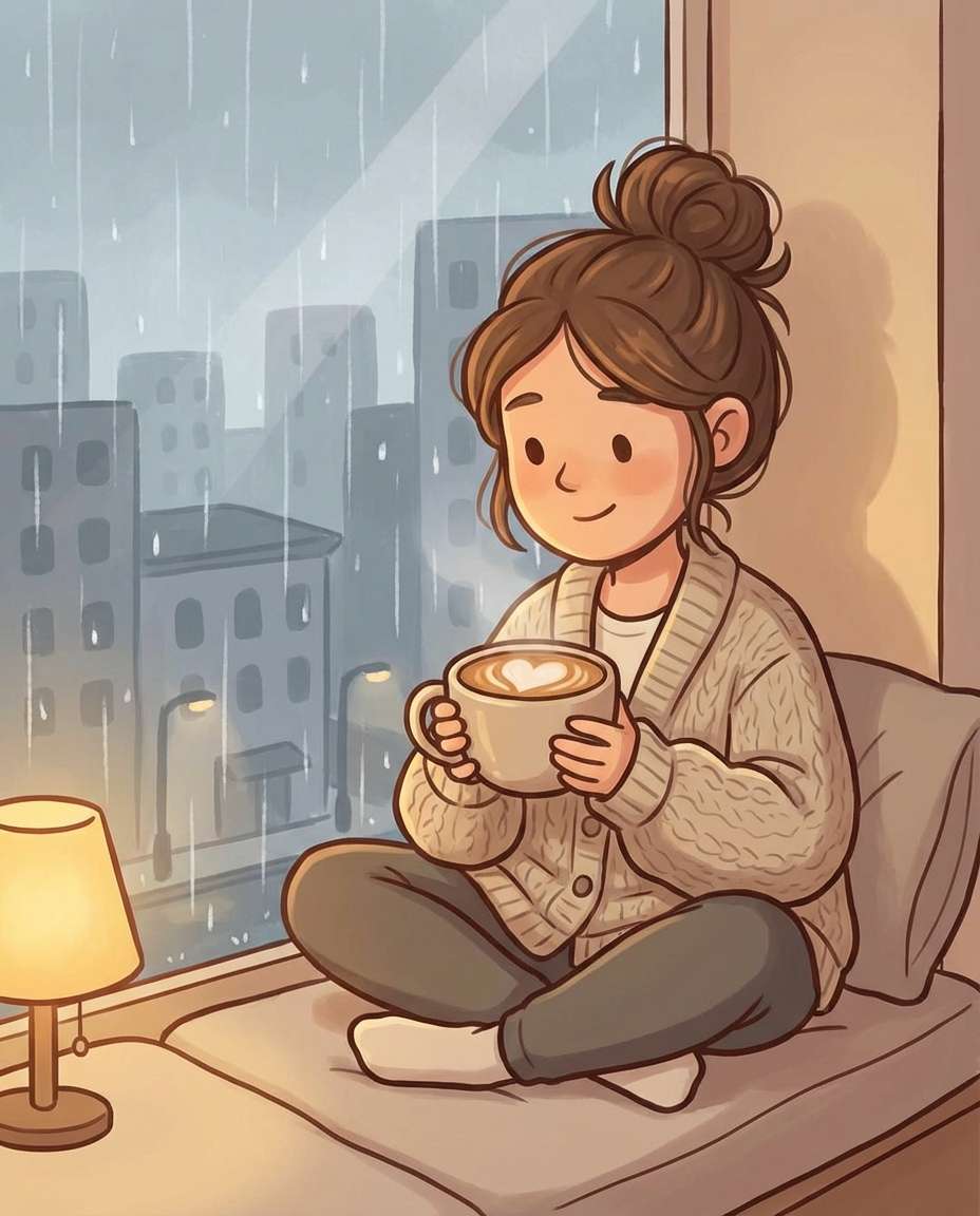 cozy coffee scene photo