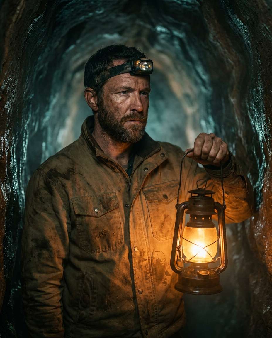 lantern tunnel portrait photo