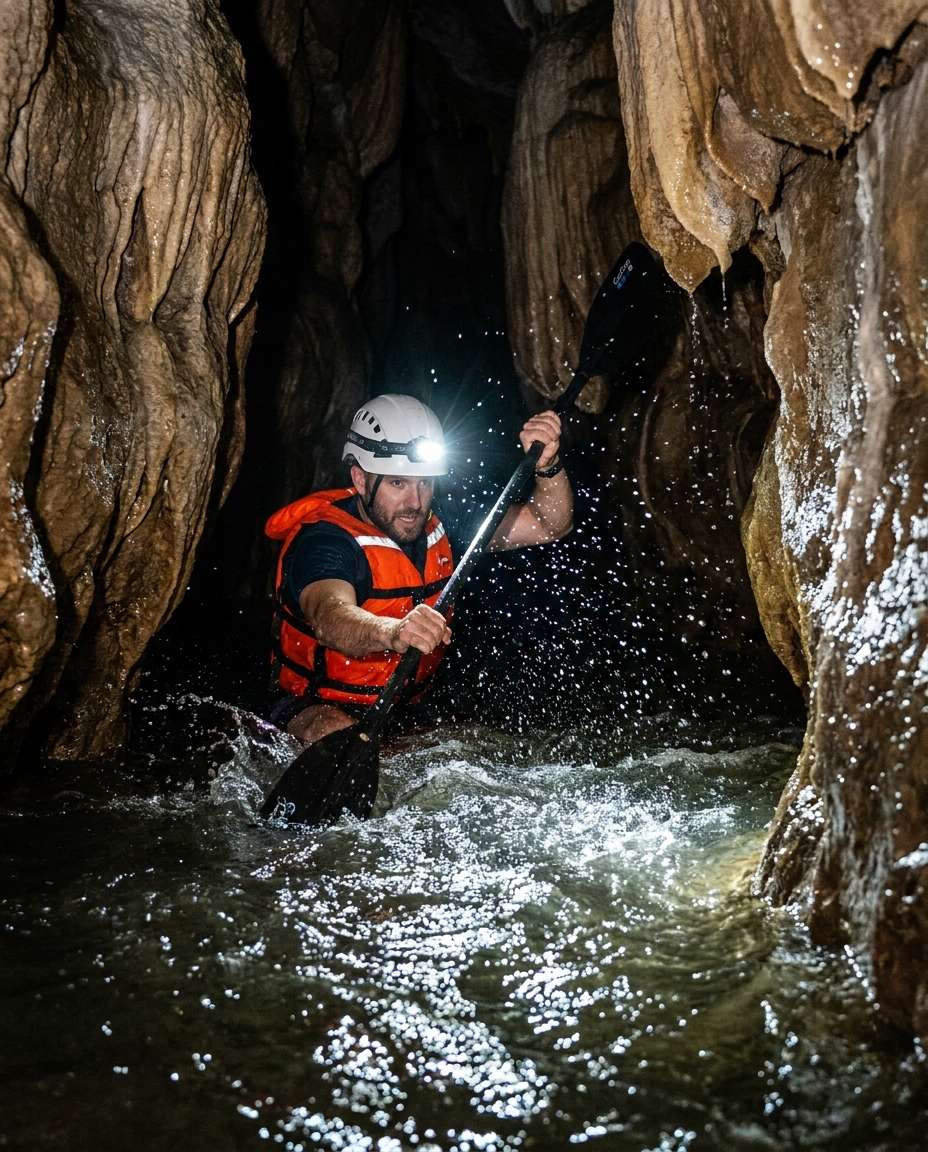 underground river kayak photo