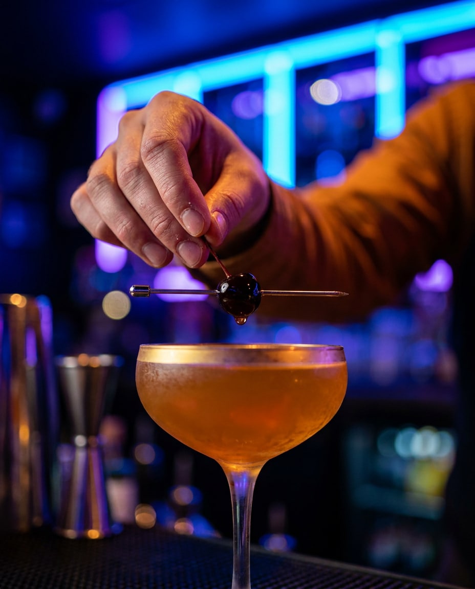 bartender garnish moment photo