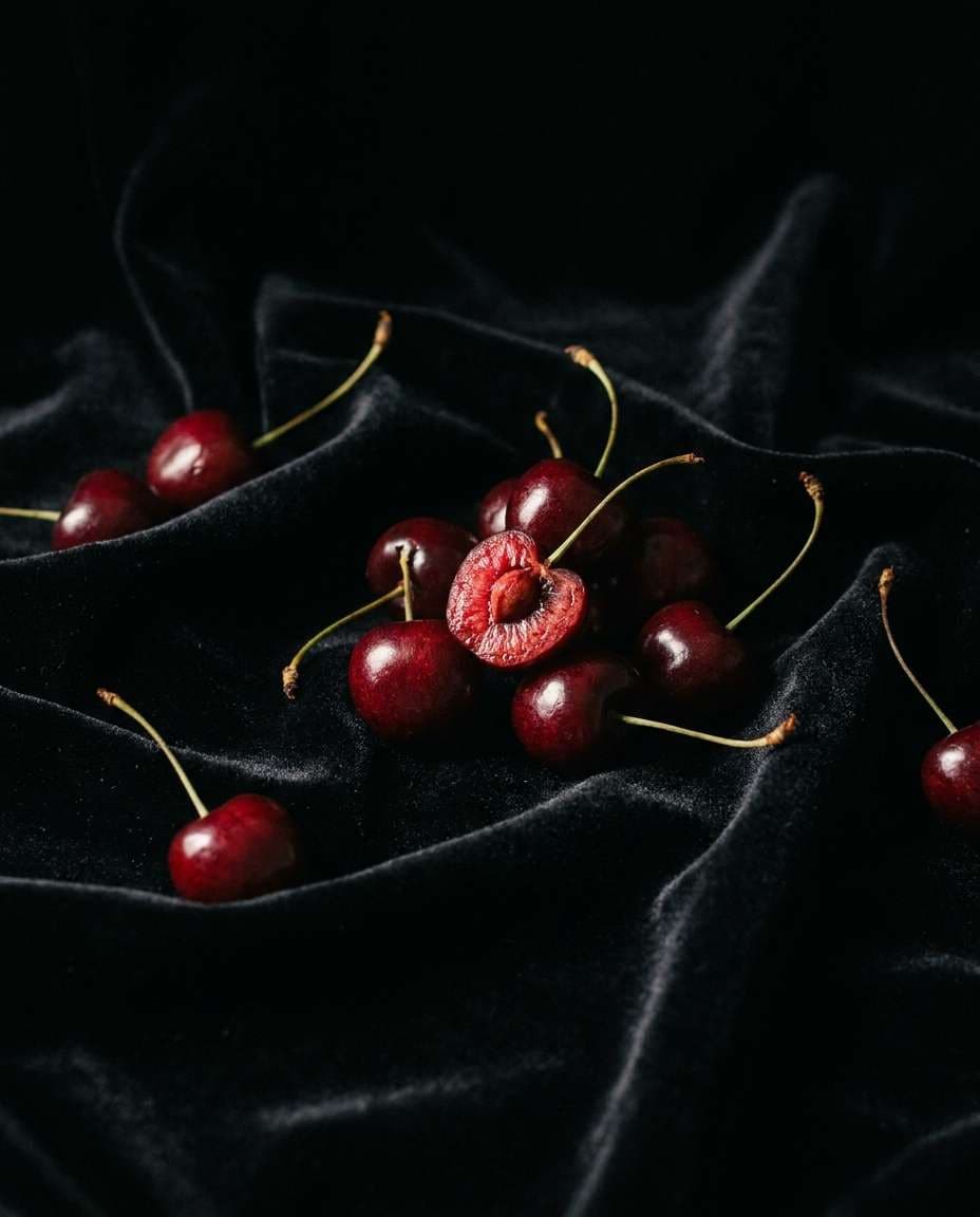 black velvet still life photo