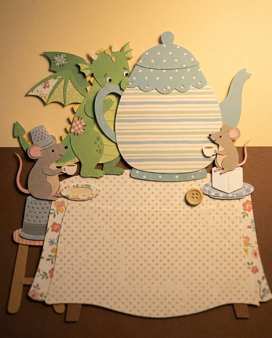 collage dragon tea photo