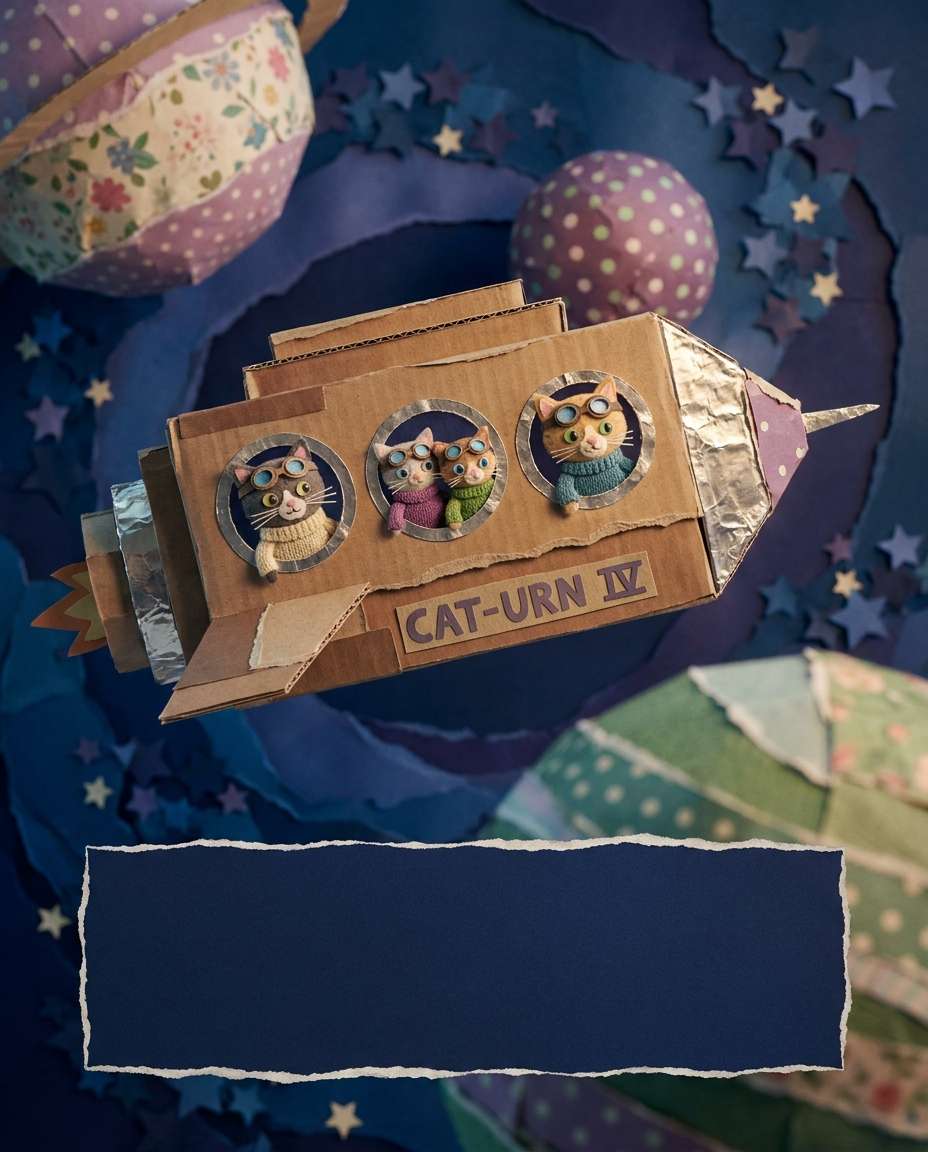 collage space caravan photo
