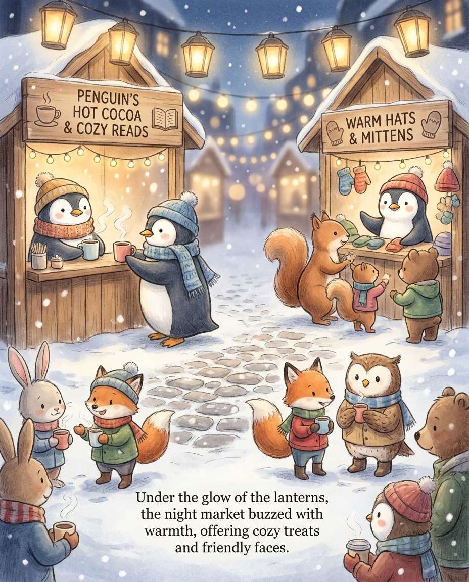digital snowy market photo