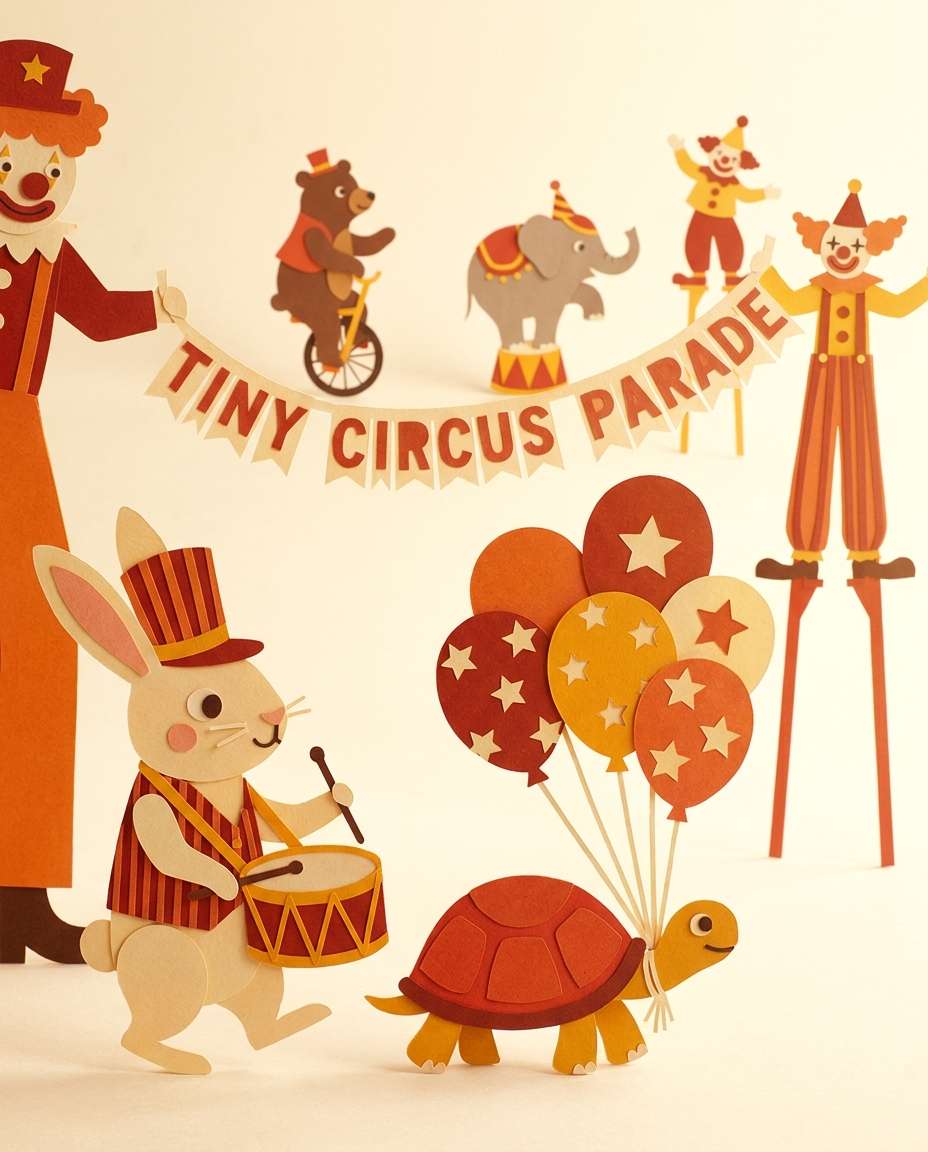 collage circus parade photo