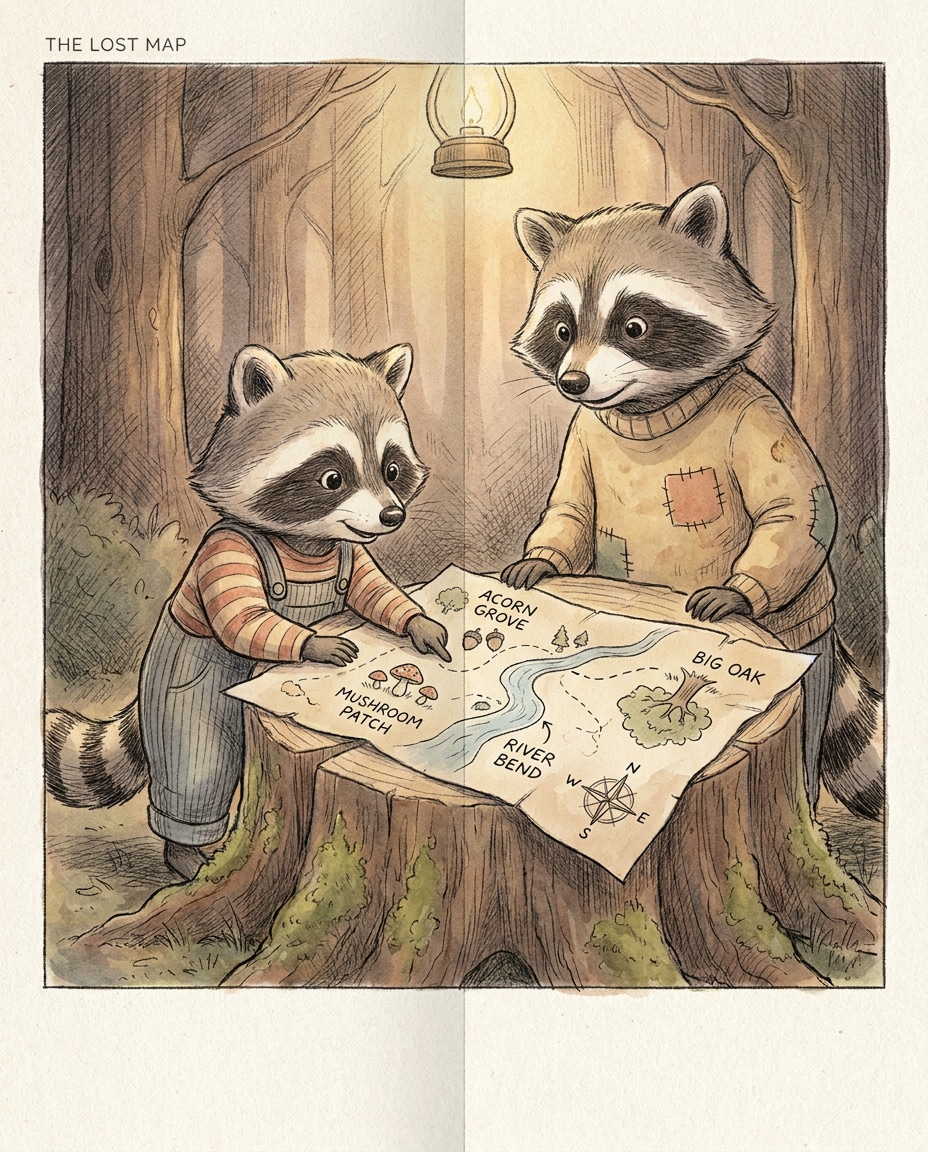 pencil forest map photo