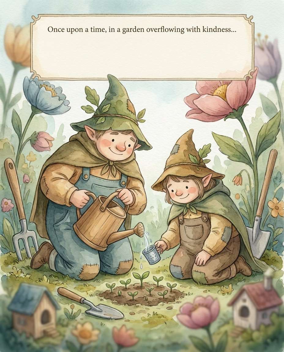 watercolor garden giants photo