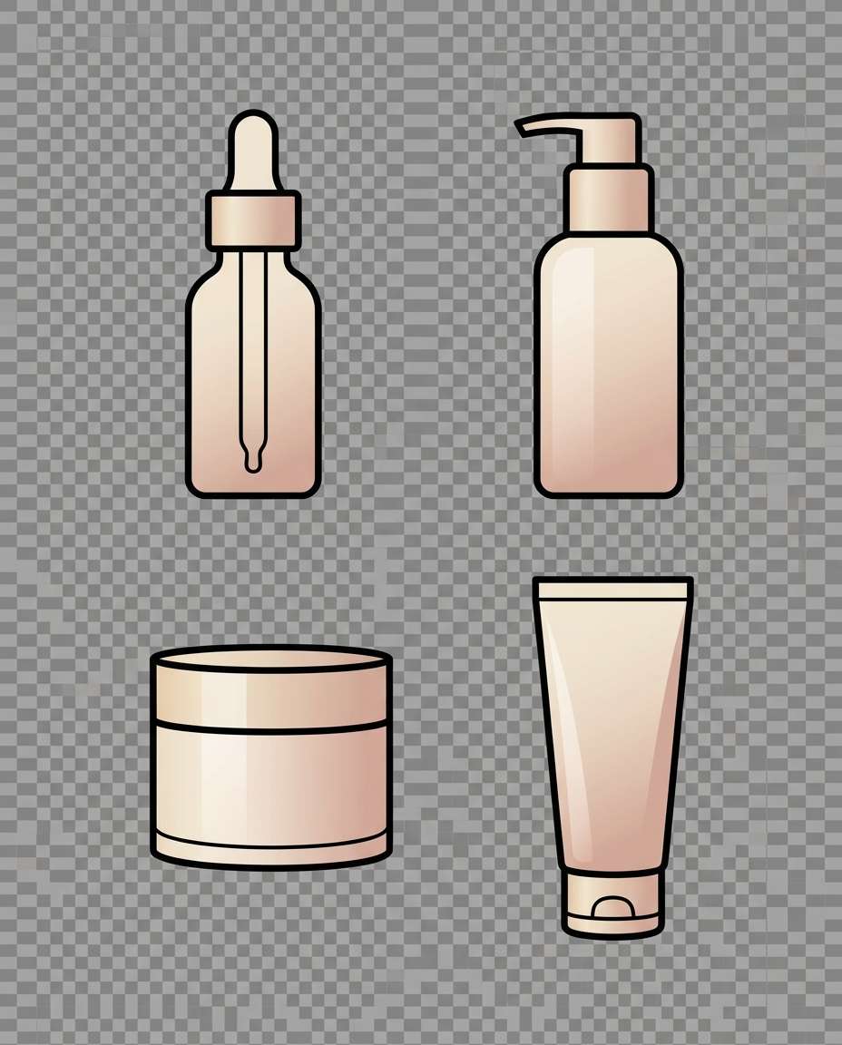 skincare bottle set photo