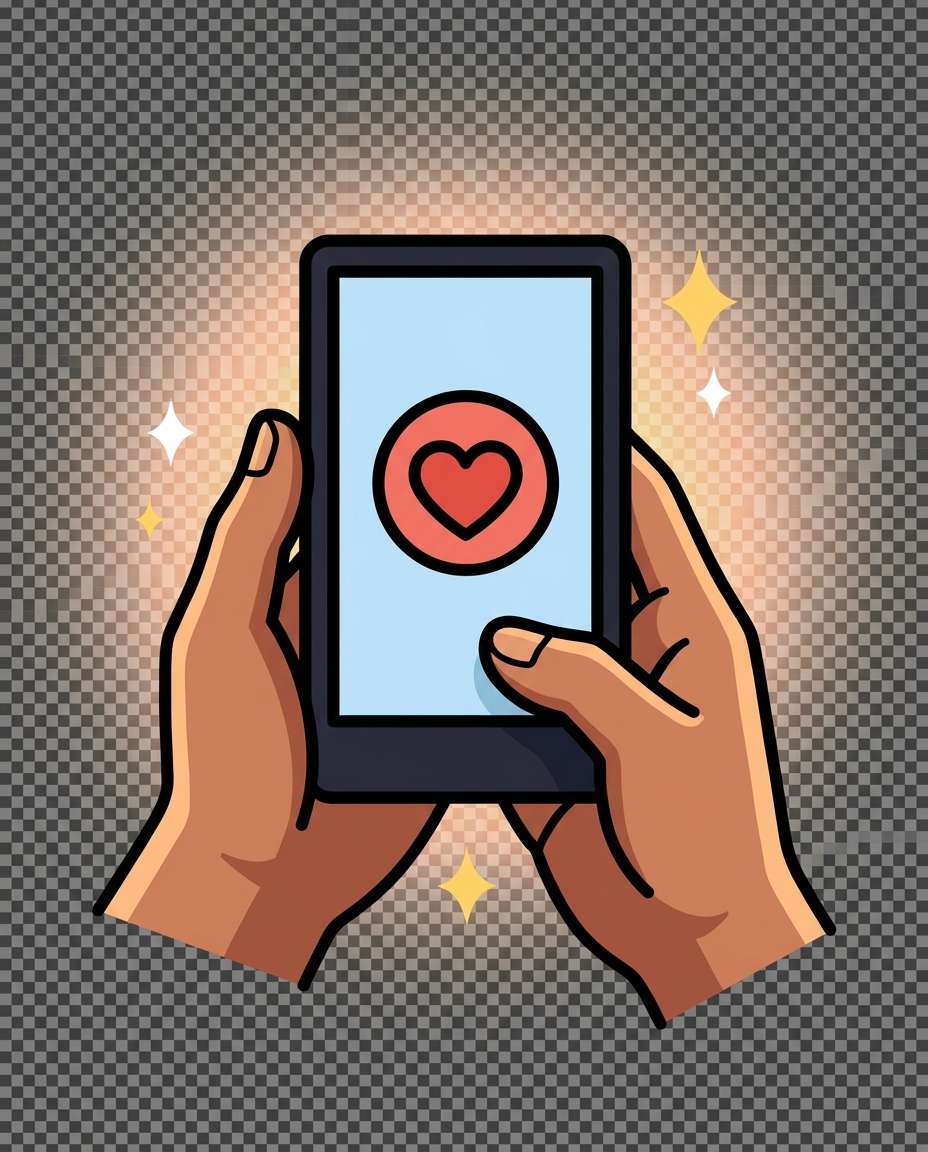 hands holding phone photo