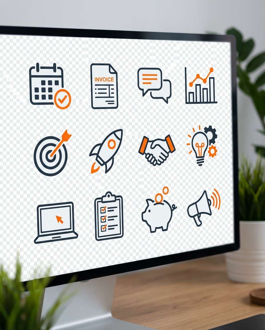 minimal business icons photo