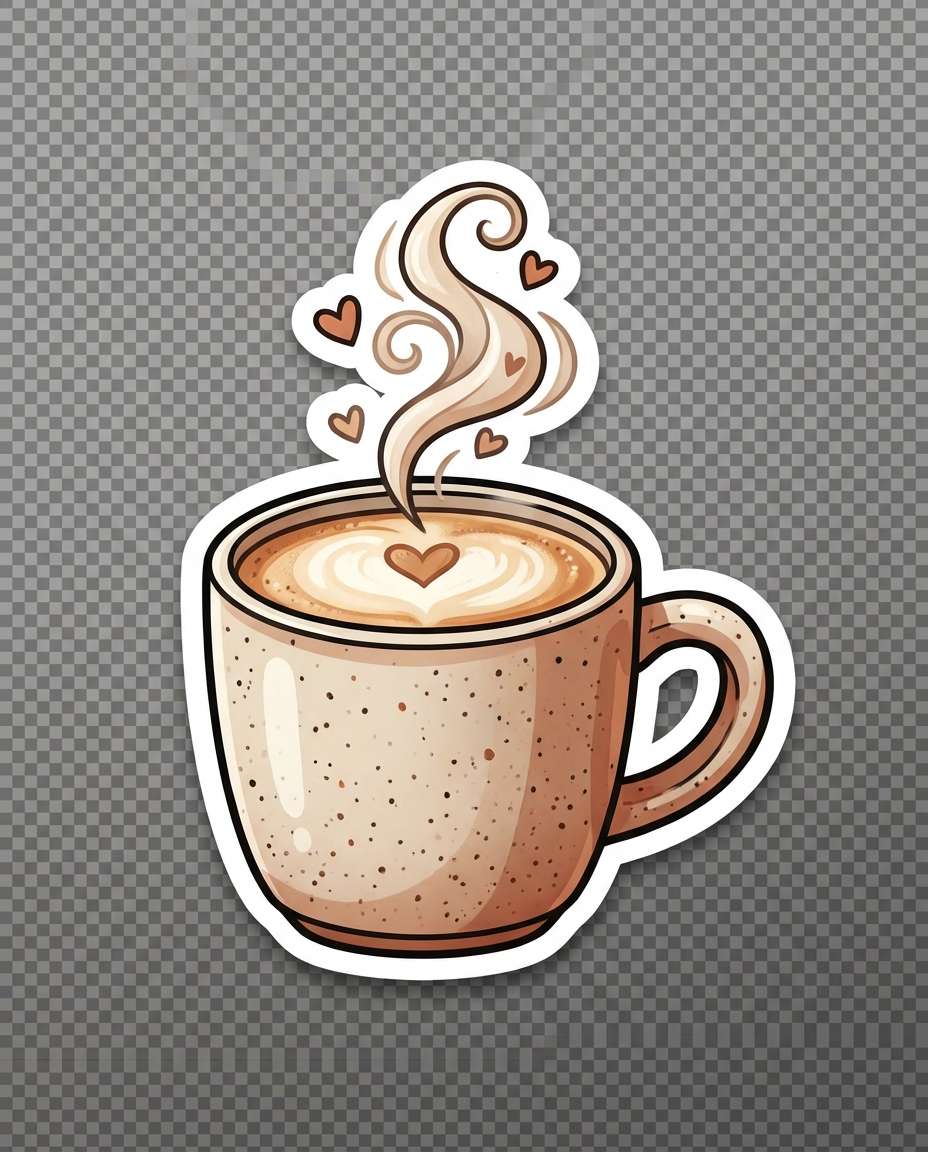 cozy coffee sticker photo