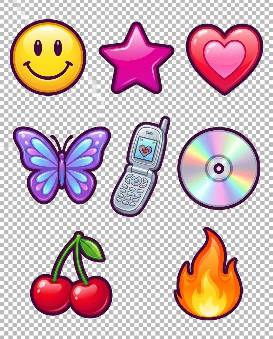 retro y2k icons photo