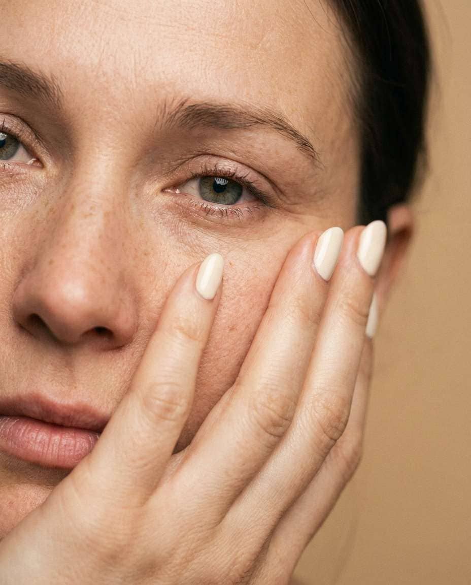hand on face photo