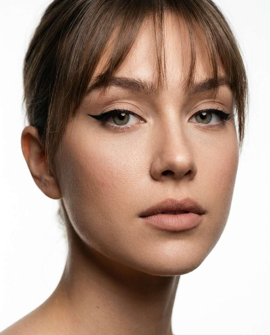 beauty editorial bangs photo