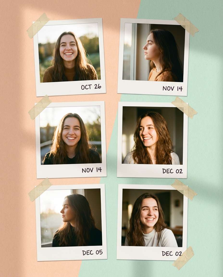 polaroid grid story photo