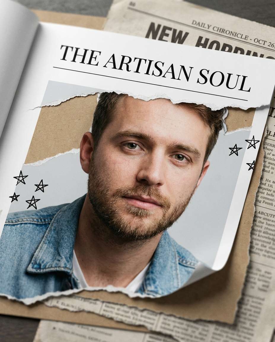 torn paper portrait photo