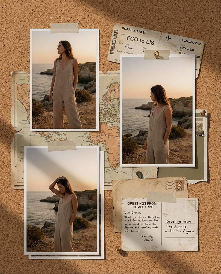 travel moodboard map photo