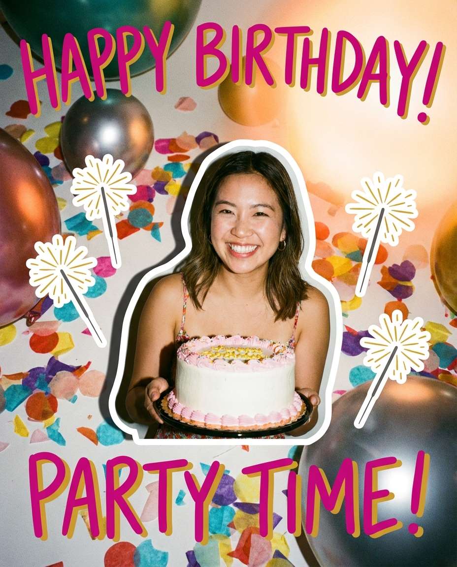 birthday party cutouts photo