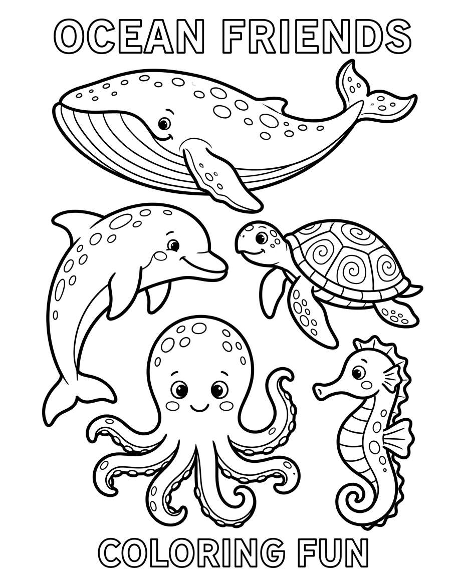 ocean animals poster photo