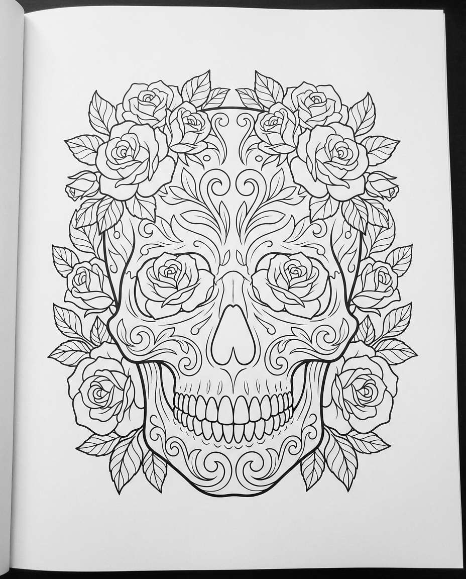 floral skull fusion photo