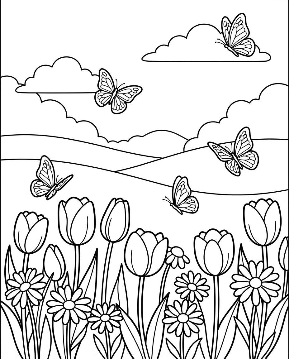 spring flower field photo