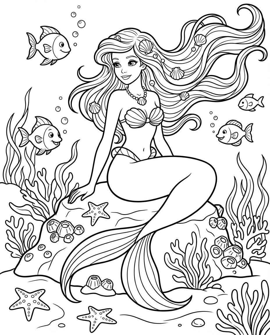 underwater mermaid scene photo