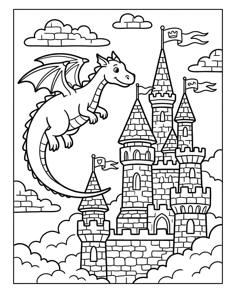 dragon and castle photo