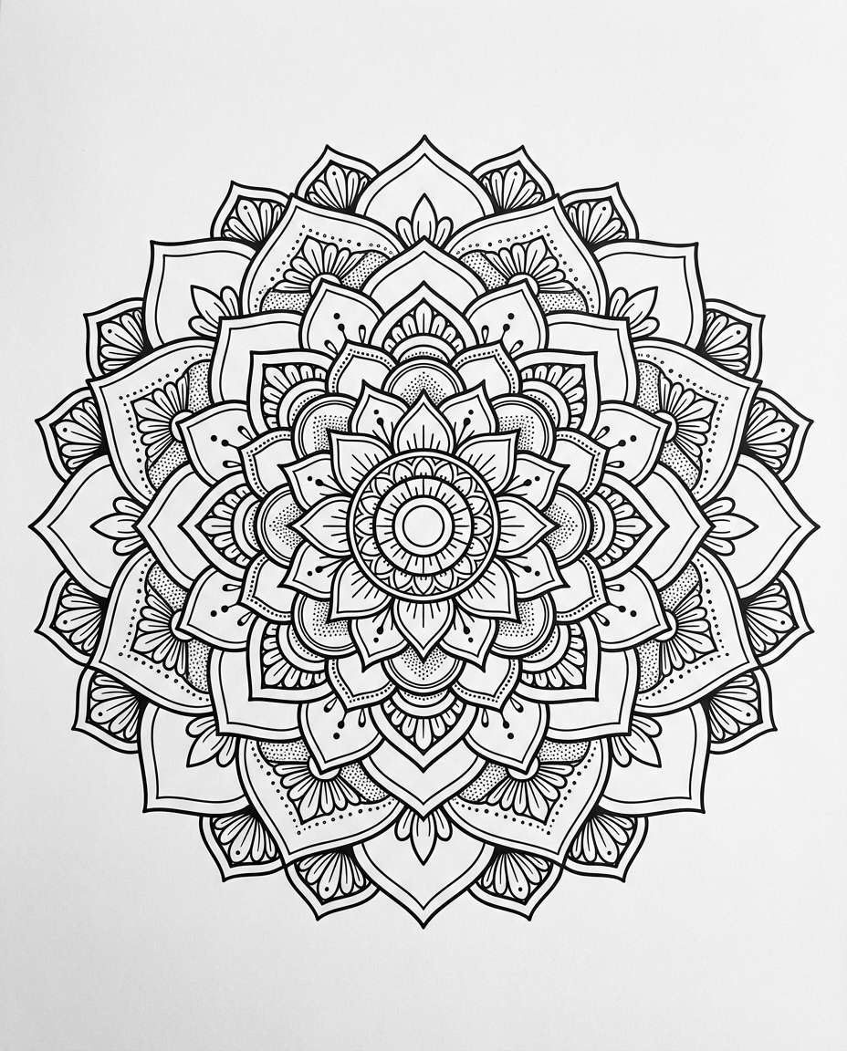 intricate mandala bloom photo