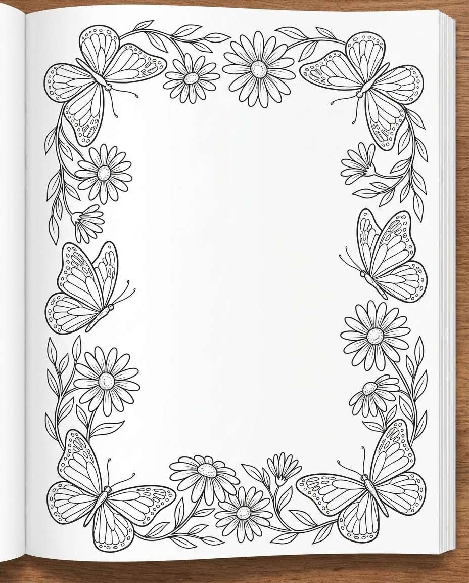 butterfly garden frame photo