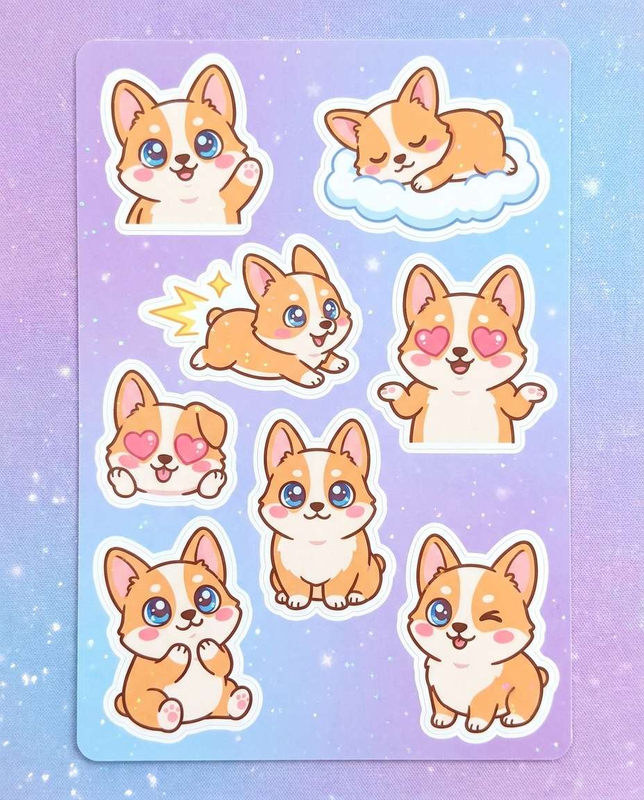 kawaii sticker sheet photo
