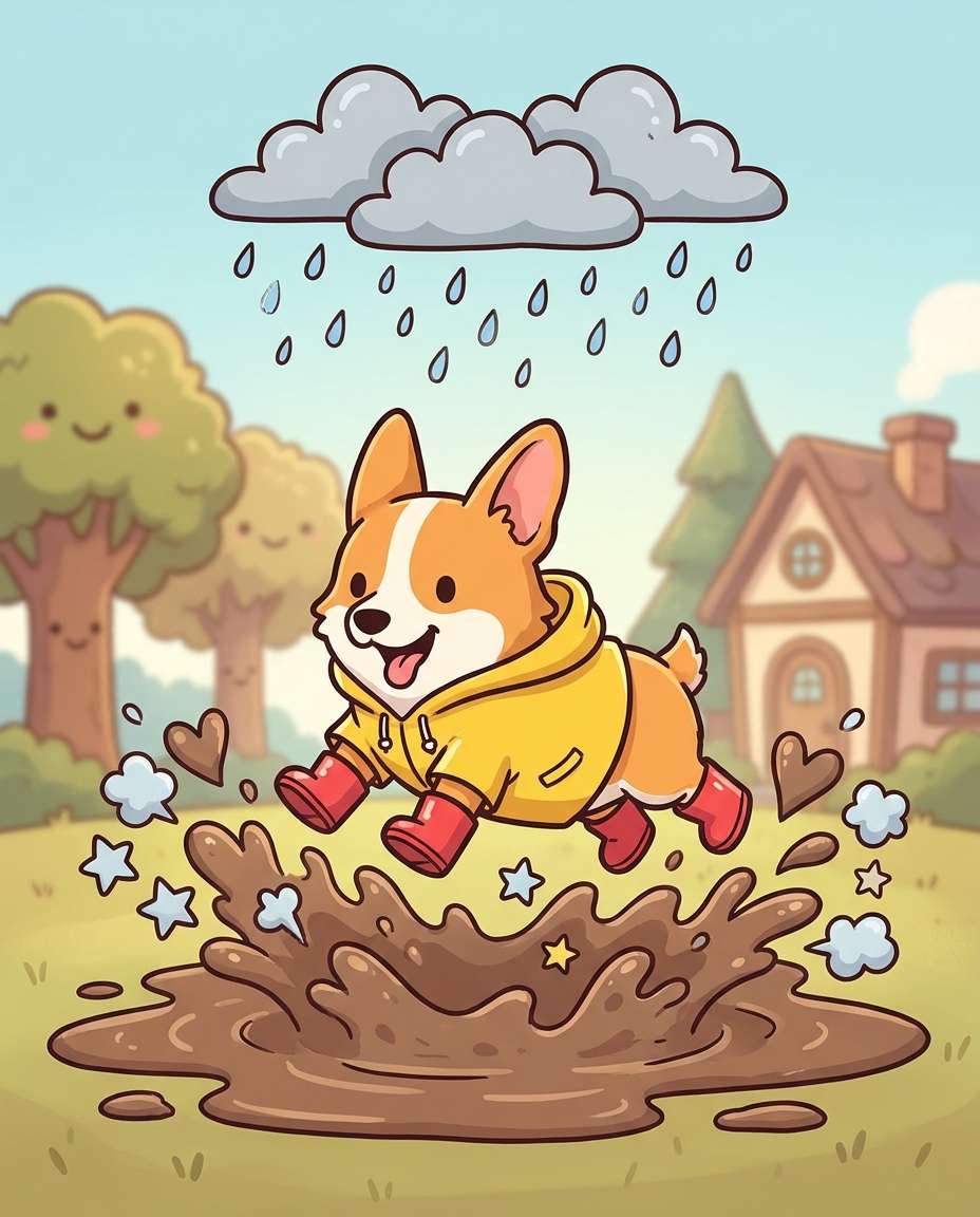 raincoat puddle jump photo
