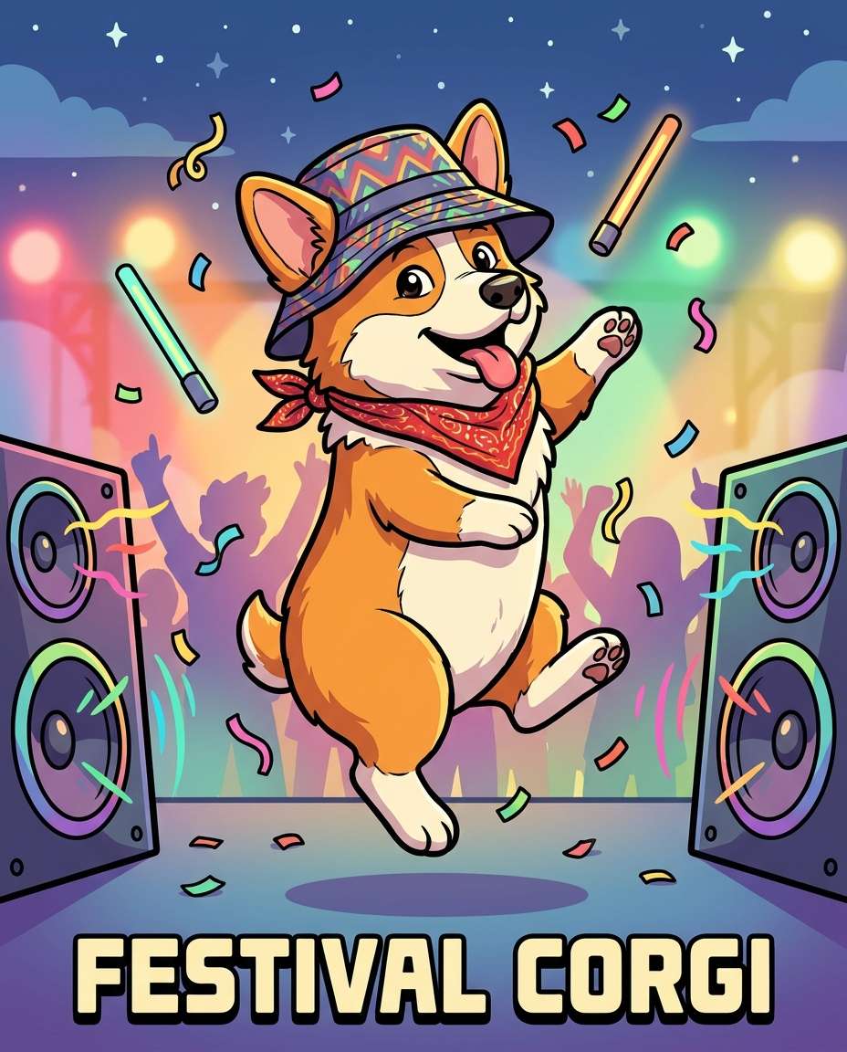 music festival pup photo