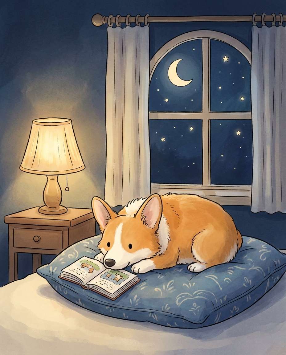 storybook bedtime scene photo