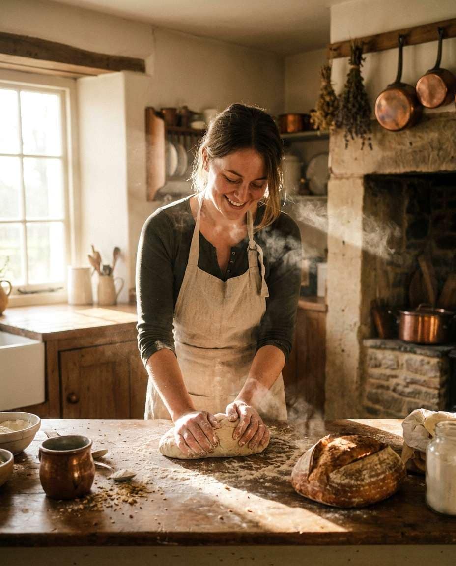 rustic kitchen baking photo
