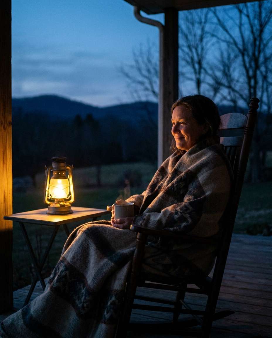 blue hour porch photo
