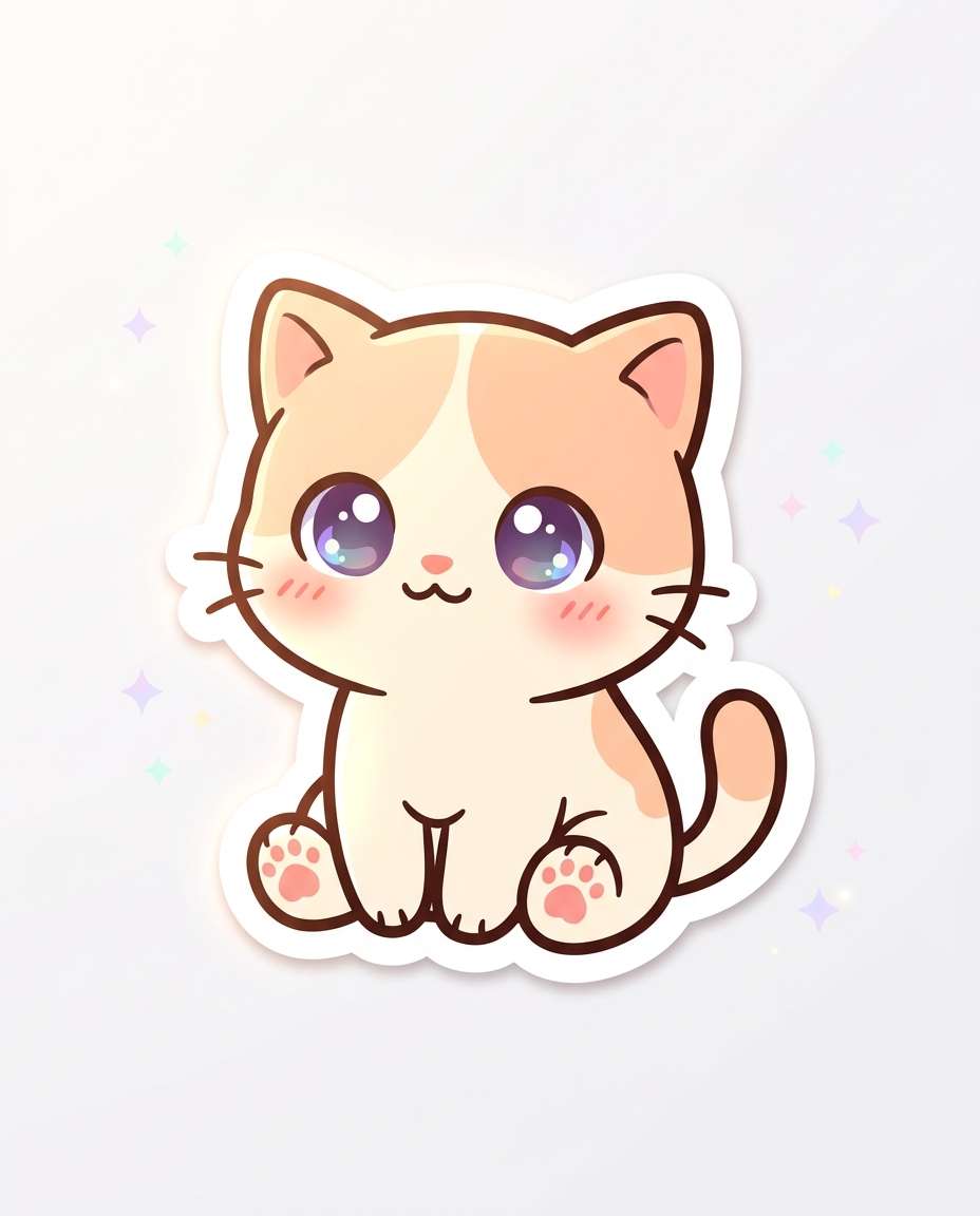 kawaii sticker pose photo